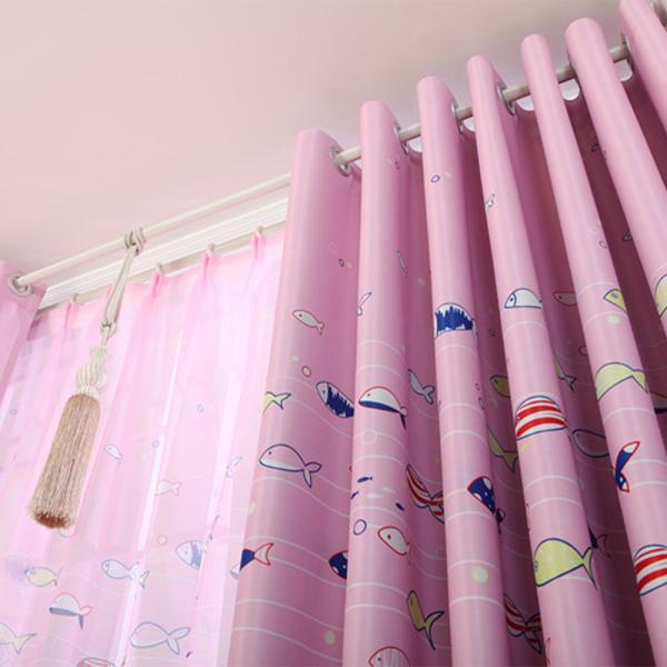 Qian Kindervorhänge Bedruckt "Under the Sea" 2er Pack individuell gestaltbar Perforationen
